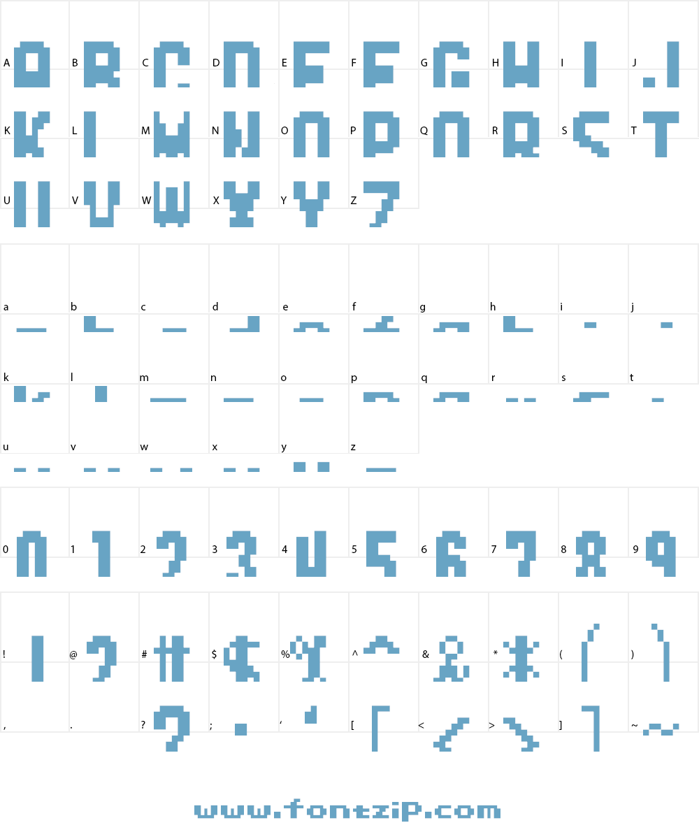 Sonic Advance Font Character